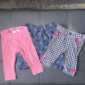 🏷️ 5 for $25 🏷️ 9-12 months baby girl pants, set of 3